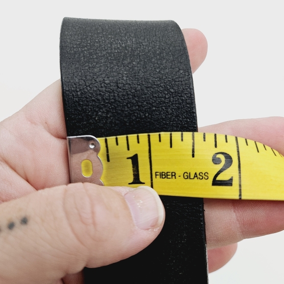 EUROPA DEZINES | genuine leather black belt 34 - Picture 5 of 6